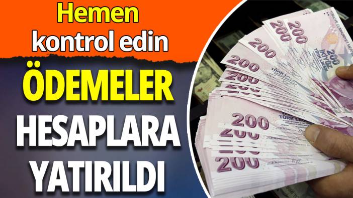 Ödemeler yatırıldı: Hesaplarınızı hemen kontrol edin