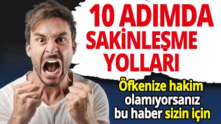 Öfkenize hakim olamıyorsanız bu haber sizin için: 10 adımda sakinleşme yolları