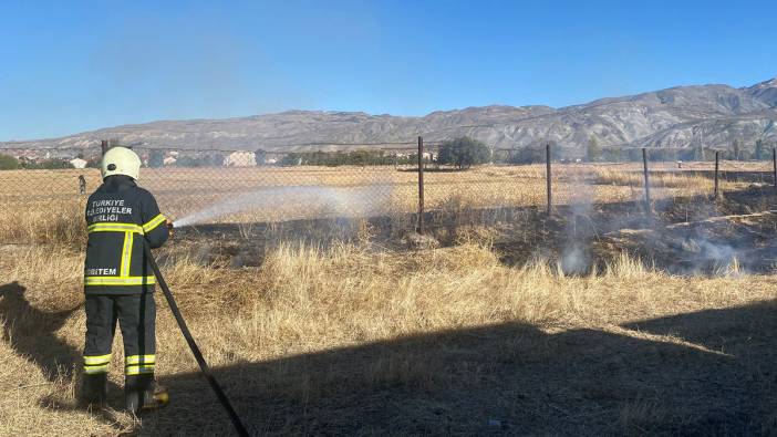 Erzincan’da arazi yangını