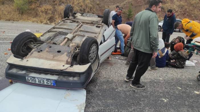 Adıyaman’da otomobil takla attı: 5 yaralı