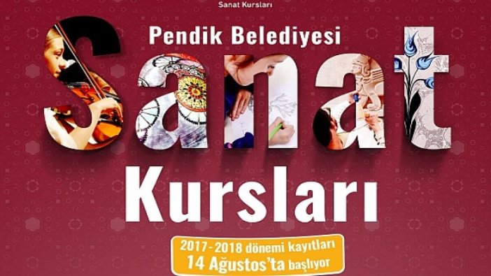Sanat kursları için ön kayıtlar başladı