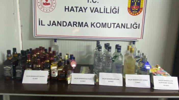 Hatay’da 62 şişe sahte alkol ele geçirildi