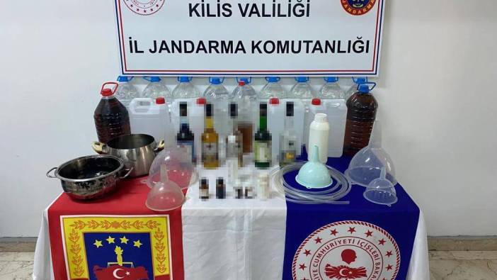 Kilis’te 105 litre kaçak alkol ele geçirildi