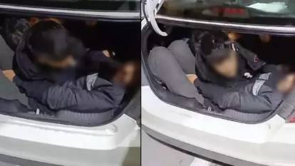 Elazığ'da aracın bagajından 3 kaçak göçmen çıktı