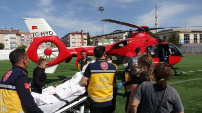 Ambulans helikopter KOAH hastası için havalandı