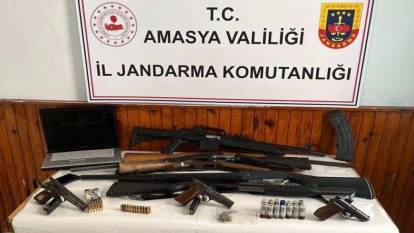 Amasya'da kaçak silah operasyonu '1 gözaltı'