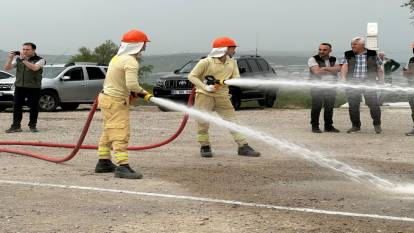 En iyi yangın ekibi Sinop'ta düzenlenen bir yarışma ile belirlendi