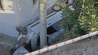 Denizli'de otomobil devrildi: 1 ölü