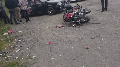 Zonguldak’ta otomobil ile motosiklet çarpıştı
