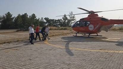 14 yaşındaki çocuk için ambulans helikopter havalandı