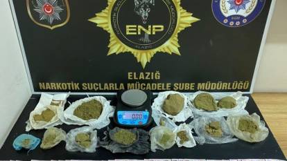 Elazığ’da uyuşturucu ele geçirildi: 3 tutuklama