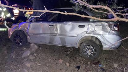 Ardahan'da yoldan çıkan otomobilin sürücüsü yaralandı