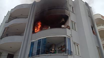 Mersin’de ev yangını