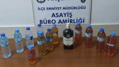 Konya'da litrelerce sahte alkol ele geçirildi
