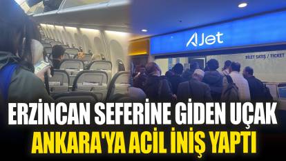 Erzincan seferine giden uçak Ankara'ya acil iniş yaptı