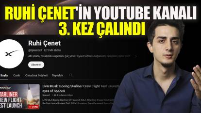 Ruhi Çenet'in YouTube kanalı 3. kez çalındı