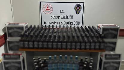 Sinop’ta bir araçta 186 adet gümrük kaçağı alkol çıktı