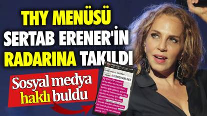 THY menüsü Sertab Erener'in radarına takıldı: Sosyal medya haklı buldu