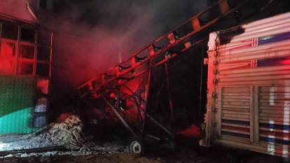 Kastamonu'daki kereste fabrikasında yangın meydana geldi