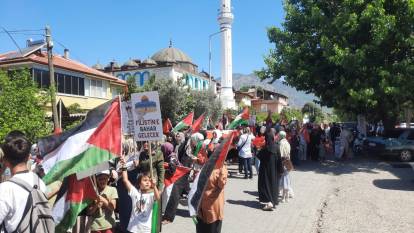 Muğla Köyceğiz’de Filistin’e destek yürüyüşü gerçekleşti