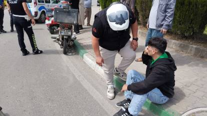 Samsun'da kaza: Motokurye yaralandı