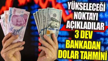 3 dev bankadan dolar tahmini: Yükseleceği noktayı açıkladılar