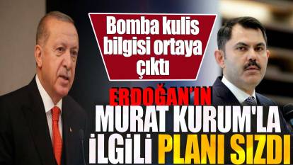 Erdoğan'ın Murat Kurum'la ilgili planı sızdı. Bomba kulis bilgisi ortaya çıktı
