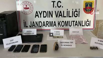 Aydın'da bir otomobilde el bombası ele geçirildi