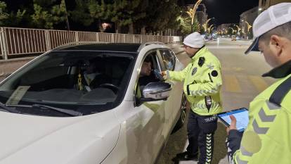 Çorum Alaca’da polis ekiplerinden denetim