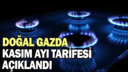 Doğal gazda kasım ayı tarifesi açıklandı