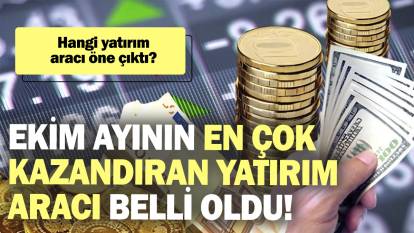 Ekim ayının en çok kazandıran yatırım aracı belli oldu! Hangi yatırım aracı öne çıktı?