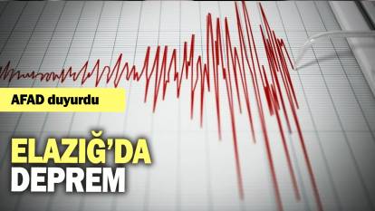 AFAD duyurdu: Elazığ'da deprem