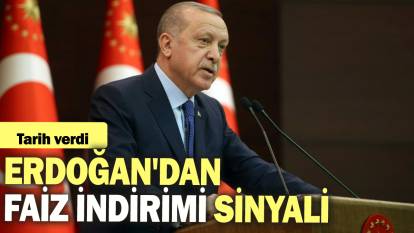 Erdoğan'dan faiz indirim sinyali ' Tarih verdi'