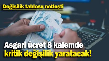 Asgari ücret 8 kalemde kritik değişilik yaratacak: Değişiklik tablosu netleşti