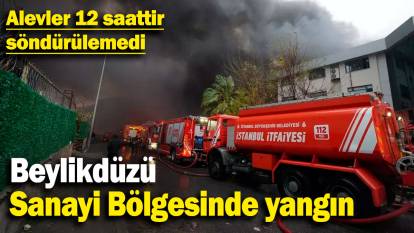 Beylikdüzü Sanayi Bölgesinde yangın! Alevler 12 saattir söndürülemedi