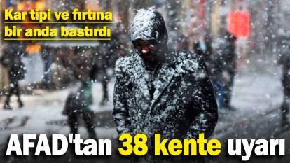 Kar, tipi ve fırtına bir anda bastırdı: AFAD'tan 38 kente uyarı