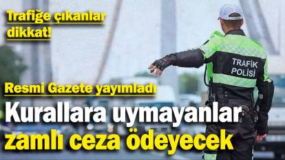 Kurallara uymayanlar zamlı ceza ödeyecek! Trafiğe çıkanlar dikkat! Resmi Gazete yayımladı