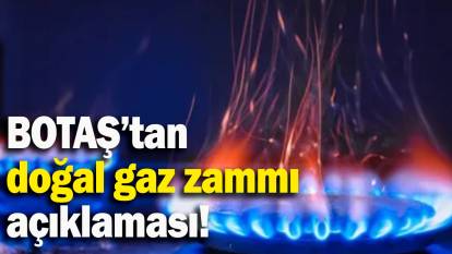 BOTAŞ’tan doğal gaz zammı  açıklaması!