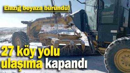 27 köy yolu  ulaşıma kapandı: Elazığ beyaza büründü!