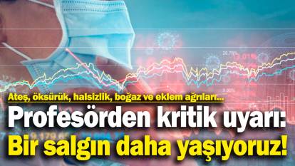 Profesörden kritik uyarı: Bir salgın daha yaşıyoruz!