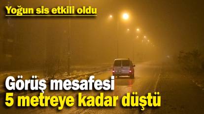 Görüş mesafesi  5 metreye kadar düştü: Yoğun sis etkili oldu