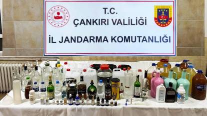 Çankırı’da yılbaşı öncesi onlarca litre kaçak alkol ele geçirildi