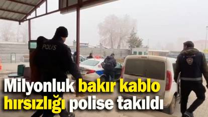 Milyonluk bakır kablo hırsızlığı polise takıldı