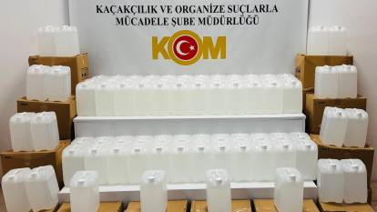 Samsun'da 1 ton kaçak etil alkol ele geçirildi