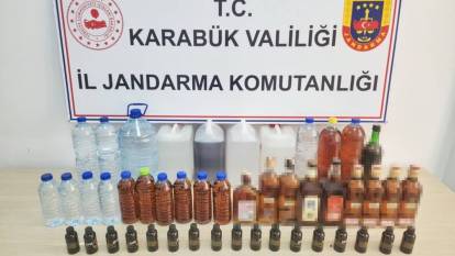 Karabük'te sahte alkol operasyonu