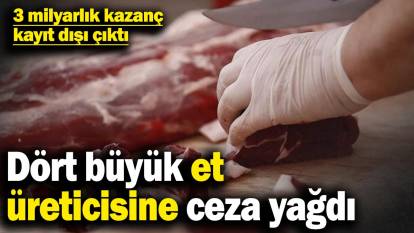 Dört büyük et üreticisine ceza yağdı! 3 milyarlık kazanç kayıt dışı çıktı