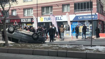 Kayseri'de otomobil takla attı: 1 yaralı