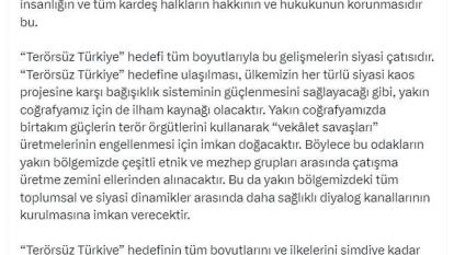 Çelik: 'Terörsüz Türkiye', iç cepheyi güçlendirecek