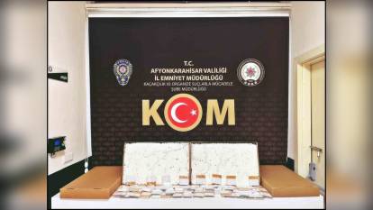 Afyonkarahisar'da 9500 kaçak makaron ele geçirildi