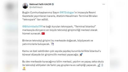 Atatürk Havalimanı terminal binaları teknopark ilan edildi